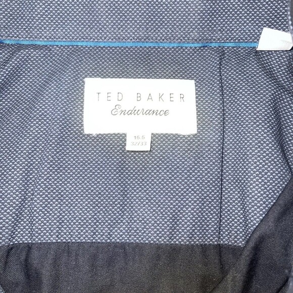 Ted Baker Endurance Dress Shirt Mens 15.5 32/33 Black Long Sleeve Button Down - Picture 3 of 5